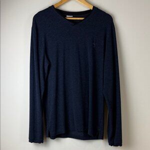 Armani blue Textured T-Shirt
